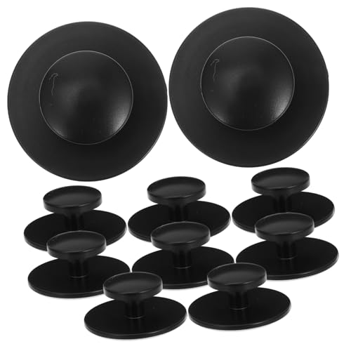 DOITOOL 10 Stück Selbstklebende Runde Möbelgriffe Selbsthaftende Schrank und Schubladengriffe ohne Bohren Geeignet für Glas und Sicherheitstüren Einfache Montage Modernes Design für von DOITOOL