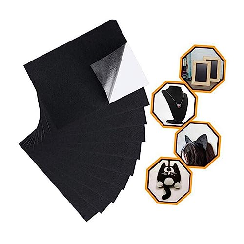DOITOOL 10 Stück Selbstklebender Flockstoff Schwarze rutschfeste Vliesmatte für Schmuck Deko und Möbel Hochwertiger Langlebiger Selbstklebender für Vielseitige Anwendungen DOITOOL 10 Stück Selbstklebender Flockstoff Schwarze rutschfeste Vliesmatte für Schmuck Deko und Möbel Hochwertiger Langlebiger Selbstklebender für Vielseitige Anwendungen von DOITOOL