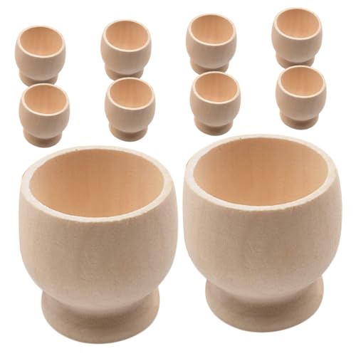 DOITOOL 10 Stück Teiliges Holz Eierbecher Halter für DIY Projekte und Rutschfest für Zuhause Büro und Feiern Geeignet für Kreative Holzkunst und Dekoration DOITOOL 10 Stück Teiliges Holz Eierbecher Halter für DIY Projekte und Rutschfest für Zuhause Büro und Feiern Geeignet für Kreative Holzkunst und Dekoration von DOITOOL