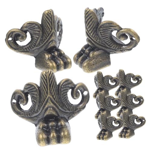 DOITOOL 10 Stück Teiliges Retro Möbelbox Füße aus Hochwertiger Zinklegierung Robuste Eckenschützer Vintage Holzbox Beine für Schmuckkästen und Holzkisten Dekorative und Langlebige DOITOOL 10 Stück Teiliges Retro Möbelbox Füße aus Hochwertiger Zinklegierung Robuste Eckenschützer Vintage Holzbox Beine für Schmuckkästen und Holzkisten Dekorative und Langlebige von DOITOOL