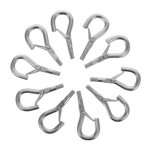 DOITOOL 10 Stück Teiliges Stahlseil Sicherheitskarabiner Haken Selbstsichernd Groß für Innen Außen Display Pflanzen Weihnachtsdeko Aufhängen Robuste Metallhaken DOITOOL 10 Stück Teiliges Stahlseil Sicherheitskarabiner Haken Selbstsichernd Groß für Innen Außen Display Pflanzen Weihnachtsdeko Aufhängen Robuste Metallhaken von DOITOOL