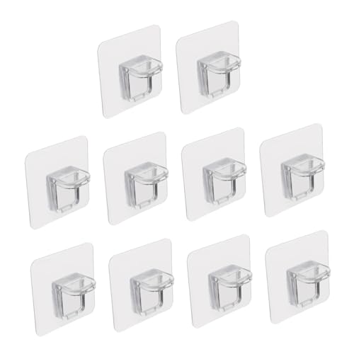 DOITOOL 10 Stück Teiliges Transparentes Selbstklebendes Regalbodenträger Kunststoff Bohrfreie Wandbefestigung Langlebige Regalstützen für Küchenschränke Bücherregale und Vitrinen Einfache von DOITOOL
