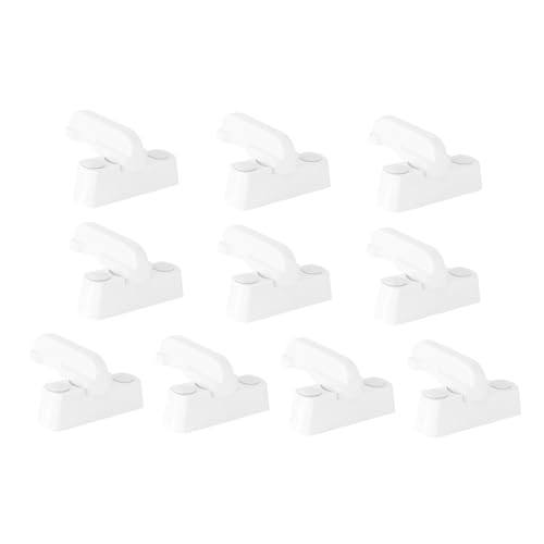 DOITOOL 10 Stück Teiliges Upvc Fenstersicherung Weiß Extra Sichere Fensterfeststeller aus Kunststoff und Aluminium Einfache Montage mit Schrauben Kindersicherung für Fenster und von DOITOOL