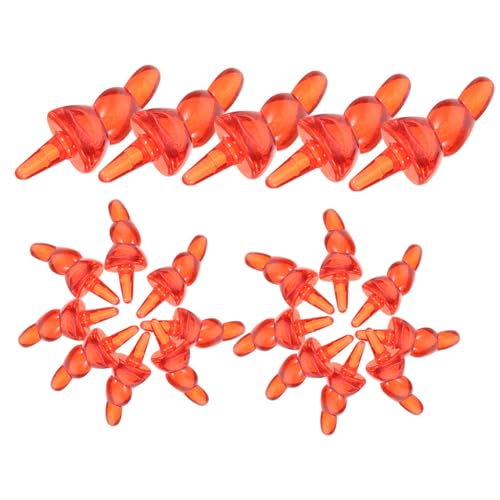 DOITOOL 100 Stück Schneemann Nase Zubehör Handwerk Weihnachtsdekorationen Schneemannnase basteln Vor Schneemann-Nasen-Requisiten Nase zum Schneemannbauen Plastik Orange von DOITOOL