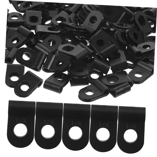 DOITOOL 100 Stück Teiliges Kabelclips PVC Kabelhalter für Kabelmanagement Langlebig und Vielseitig für Büro Tv und Outdoor Kabelorganisation Schwarz Einfache Montage und Sauberes Design von DOITOOL