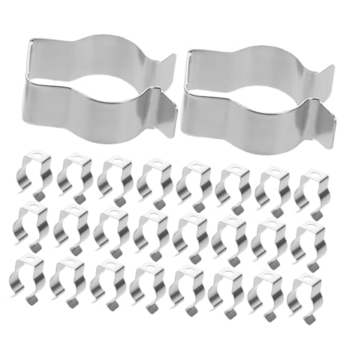 DOITOOL 100 Stück Teiliges Leuchtstoffröhren Halterungsklammern aus Metall Clips für Lampen mit Aluminiumschienen Einfache Montage für Wände Decken und Präsentationsständer Sichere von DOITOOL