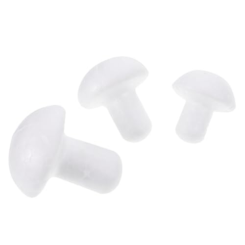 DOITOOL 100 Stück Teiliges Mini Pilz Deko aus Weißem Schaumstoff Simulation Mushrooms für Bonsai Mikrolandschaft und Blumentopfdekoration Geeignet für Graffiti und Bastelprojekte im von DOITOOL