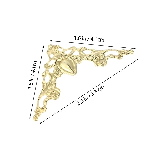 DOITOOL 105 Stück Eckenschutz Vintage Metall Eckenschutz für Schmuckkästen Alben und Ordner Antik Bronze Gelb Weiß für Scrapbooking und DIY Projekte von DOITOOL