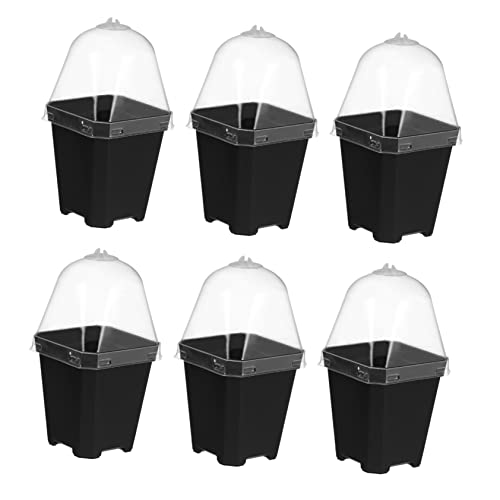 DOITOOL 10pcs Germination Flower with Transplanting Succulents Starter Lid Trays Humidity Cuttings Seedlings Dome Nursery Tools Planter Thicken Home Drain Pot Containers Garden Grow von DOITOOL