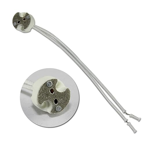 DOITOOL 10stücke Keramik-lampenfassung Mit Kabelverbinder Und Hitzebeständiger Abdeckung Für Led-lampen Und Einbaustrahler von DOITOOL