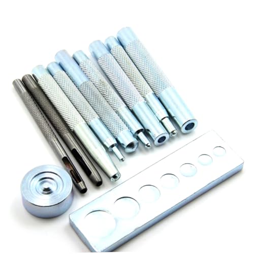 DOITOOL 11 Stück Teiliges DIY Lederhandwerk Werkzeug mit Langlebigem Metall Extra Langen Griffen Universalem Niet-Setter mit Breiten Lochstanzer für Druckknöpfe Nieten Ösen DOITOOL 11 Stück Teiliges DIY Lederhandwerk Werkzeug mit Langlebigem Metall Extra Langen Griffen Universalem Niet-Setter mit Breiten Lochstanzer für Druckknöpfe Nieten Ösen von DOITOOL