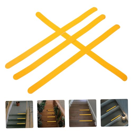 DOITOOL 12 Stck Teiliges Rutschfeste Duschaufkleber Gelb Selbstklebende Rutsch Streifen für Bad Treppe und Boden Wasserfeste Langlebige Sicherheitsstreifen für Rutschfreien Nassbereich von DOITOOL