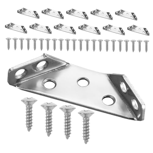 DOITOOL 12 Stück Teiliges Möbel eckverbinder aus Rostfreiem Edelstahl Dreiecksstütze mit Schrauben Schwerlastfähige Winkelhalter für Schränke Tische und Stühle Vielseitige DOITOOL 12 Stück Teiliges Möbel eckverbinder aus Rostfreiem Edelstahl Dreiecksstütze mit Schrauben Schwerlastfähige Winkelhalter für Schränke Tische und Stühle Vielseitige von DOITOOL