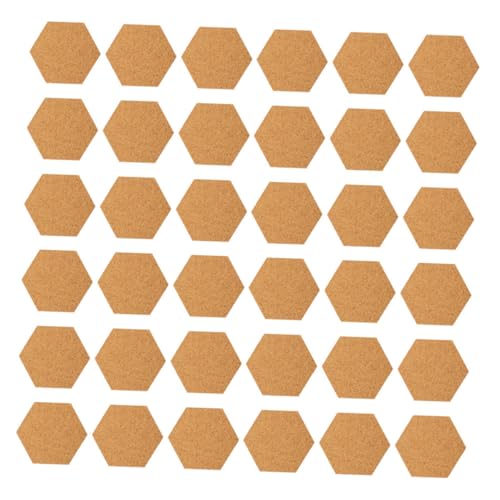 DOITOOL 120 Stück Selbstklebende Korkmatten Hexagon Korkpads zum Basteln Tischschutz Schalldämmung Zuschneidbar für DIY Heimdekoration Vielseitige Korkuntersetzer und Pinnwand von DOITOOL