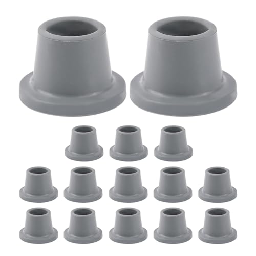 DOITOOL 15-teiliger Ersatz für Duschstuhl-Gummifüße: rutschfeste Gummi-Ersatzfußkappen für Duschstuhl, Badesitz und Bank – robuste Anti-Rutsch-Spitzen von DOITOOL