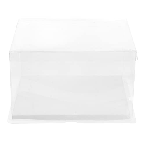 DOITOOL 1Pc 10 inch Transparent Plastic Birthday Cake Box Cake Container Box Dessert Storage Box (Transparent) von DOITOOL