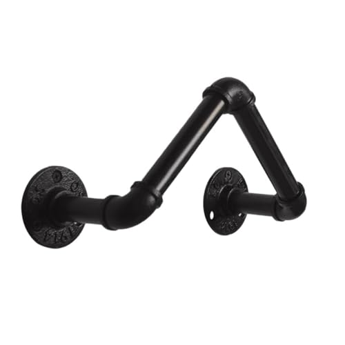 DOITOOL Vintage Eisenrohr Regalhalterung für Wand 1Stück für Rotwein Schwarz Robust Platzsparend Retro Stil von DOITOOL