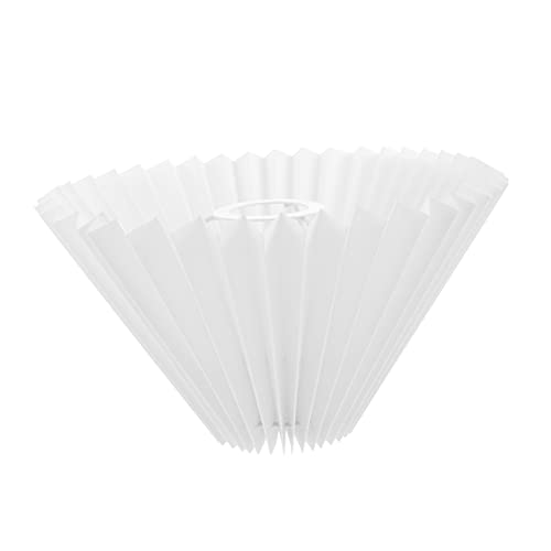 DOITOOL 1stk Gefalteter Lampenschirm Wand-deckenleuchtenschirm Stehlampe Lampenschirm Moderner Lampenschirm Ersatzlampenschirm Tischlampenschirm Diy Stoff Weiß Schmiedeeisen E14 Mittel von DOITOOL