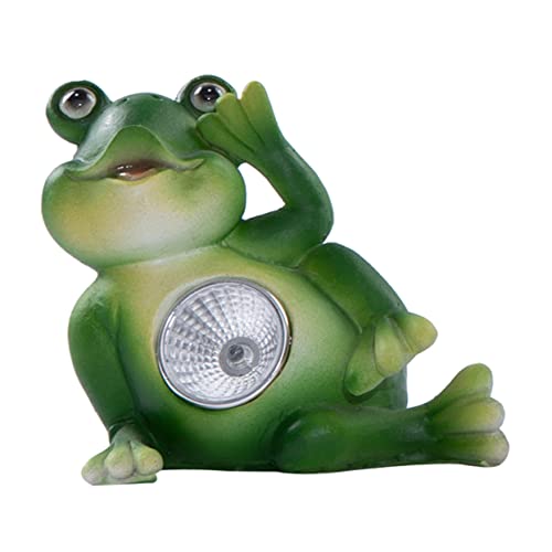 DOITOOL 1stk Solar-frosch-licht Harz Frösche Solarlampe Solarbetriebene Skulptur Frosch Solarleuchten Gartenfrösche Als Dekoration Für Den Außenbereich Frösche Gartenlampe Bodenlicht Tier von DOITOOL