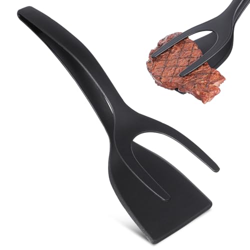 DOITOOL 2 Mini-Hasenfiguren Eierspatel Zange Grill Bratpfanne mit Antihaftbeschichtung Küchengeräte Eierwender-Spatel Griff und Spachtel doppelseitig Clip Brot Flip-Zange einstellen von DOITOOL