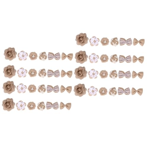 DOITOOL 2 Sätze Burlap Blumen Set Natürliche Jute Blumen Mini Schleifen Für DIY Bastelprojekte Hochzeits Und Weihnachtsdekoration Robustes Material Rustikaler Stil 24 Stück * 2 DOITOOL 2 Sätze Burlap Blumen Set Natürliche Jute Blumen Mini Schleifen Für DIY Bastelprojekte Hochzeits Und Weihnachtsdekoration Robustes Material Rustikaler Stil 24 Stück * 2 von DOITOOL