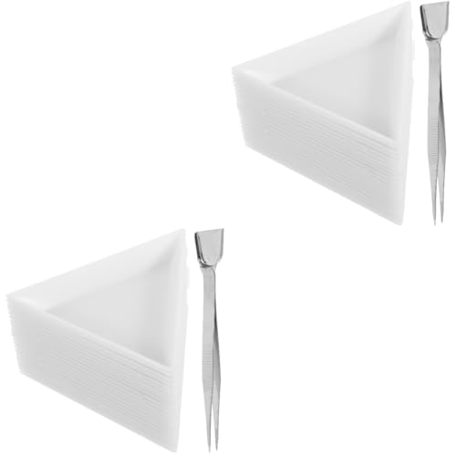 DOITOOL 2 Sätze Diamant Perlen Sortier Diamant Tabletts mit Werkzeugen für DIY Kunsthandwerk Aufbewahrungshalter und Hochwertiger Pinzette für Präzises Arbeiten von DOITOOL