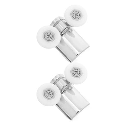 DOITOOL 2 Sätze Duschtürrollen Metall Geräuscharm für Schiebetüren Duschkabine Langlebig Hohe Traglast Einfache Montage Geeignet als Ersatzrollen für Glasbodentür Badezimmer von DOITOOL