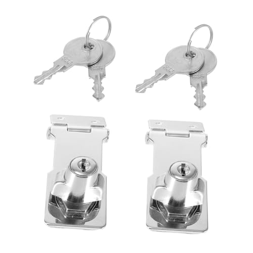 DOITOOL 2 Sätze Edelstahl Hasp Schloss mit Schlüssel Rostfrei Extra Einfache Montage für Kleine Türen Schränke und Fenster Glatte Oberfläche Schützt Hände Zuverlässige Schließfunktion DOITOOL 2 Sätze Edelstahl Hasp Schloss mit Schlüssel Rostfrei Extra Einfache Montage für Kleine Türen Schränke und Fenster Glatte Oberfläche Schützt Hände Zuverlässige Schließfunktion von DOITOOL