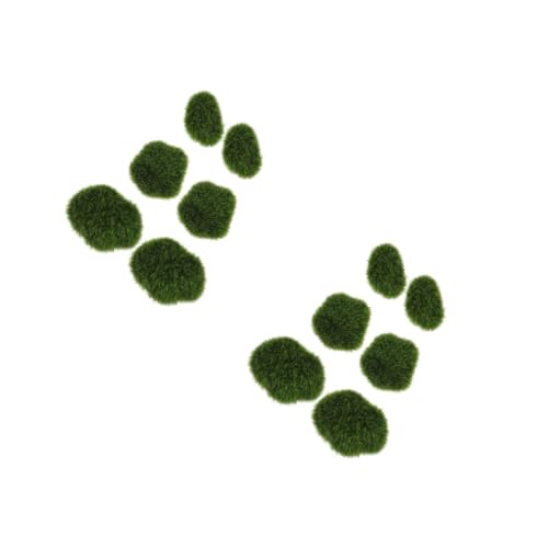 DOITOOL 2 Sätze Imitierte Moossteine Dekorative Pflanzenwand Materialien Für Mikrolandschaften Kunstmoos Für Bonsai Terrarien Und Fotodekoration Grün 6 Stücke * 2 von DOITOOL