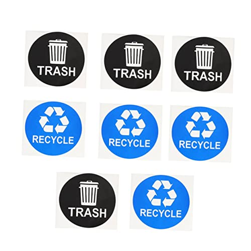 DOITOOL 2 Sätze Klassifizierungsaufkleber Für Mülltonnen Teiliges Und Selbstklebend Für Abfalltrennung Und Recycling Einfache Anwendung Für Müllbehälter 8 Stück * 2 von DOITOOL