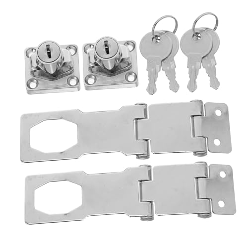 DOITOOL 2 Sätze Schrankschloss mit Schlüssel Robuster Drehknopf Überfalle für Türen Vintage Latch Verriegelung Einfache Montage mit Schrauben für Möbel und Schränke von DOITOOL
