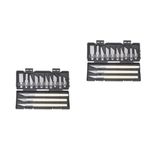 DOITOOL 2 Sets Stichel Set Bastel Hobby Allzweckmesser Präzisionsmesser Präzisions Bastel Hobbymesser Schnitzmesser Schnitzmesser Mit Klingen Messer Kit Edelstahl Und Abs von DOITOOL