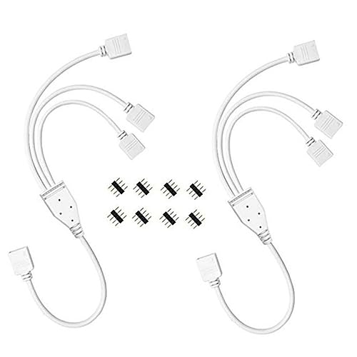 DOITOOL 2stücke Led Strip Splitter Kabel Pin Rgb Lichtband Splitter Mit Männlichen Pin Stecker Für Rgb Led Streifen Weiß DOITOOL 2stücke Led Strip Splitter Kabel Pin Rgb Lichtband Splitter Mit Männlichen Pin Stecker Für Rgb Led Streifen Weiß von DOITOOL