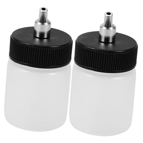 DOITOOL 2 Stück Airbrush Farbbehälter Sprühfarbe Kunststoff Ersatz Pigmenthalter Großes Fassungsvermögen Abnehmbar Präzise Spritztechnik für Vielseitige Malprojekte Wiederverwendbar von DOITOOL