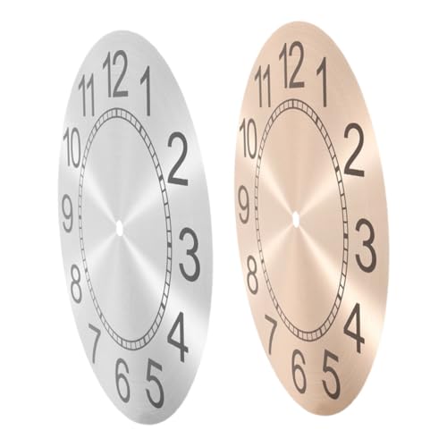 DOITOOL 2 Stück Aluminium Uhr Teilig Roségold und Silber DIY Uhrwerk Reparaturteil Stabiles Quarz Uhrmechanismus Zubehör für Büro Schlafzimmer von DOITOOL