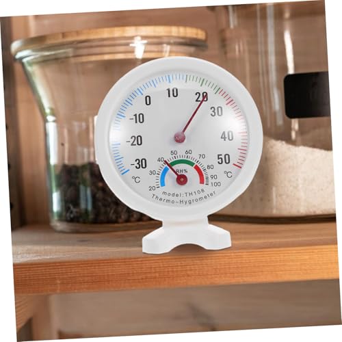 DOITOOL 2 Stück Analoges Hygrometer Thermometer Rund Präzises Temperatur Feuchtigkeitsmessgerät für Kühlschrank und Luftbefeuchter Ablesbares Innenraumthermometer von DOITOOL