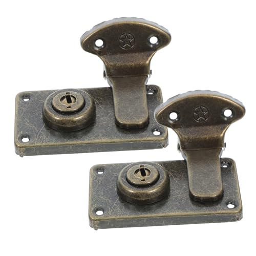 DOITOOL 2 Stück Antike Koffer Schlossverschluss Vintage Hasp für Koffer Taschen und Diy Projekte Dekorativer Tuck Lock für Vielseitige Anwendungen von DOITOOL