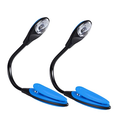 DOITOOL 2er-Pack Mini- -Clip-buchlampe mit Knopfbatterie Stilvolle Tragbare Leselampe Fürs Bett Zum Lesen Im Dunkeln von DOITOOL