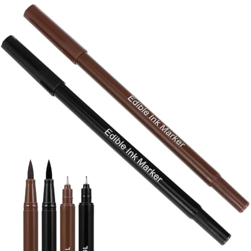 DOITOOL 2 Stück Backstifte Mit Doppelter Spitze Lebensmittelstifte Lebensmittelmarker Weißer Markierungsstift Lebensmittelstifte Kuchen-DIY-Zeichnungswerkzeug Feiner Stift von DOITOOL