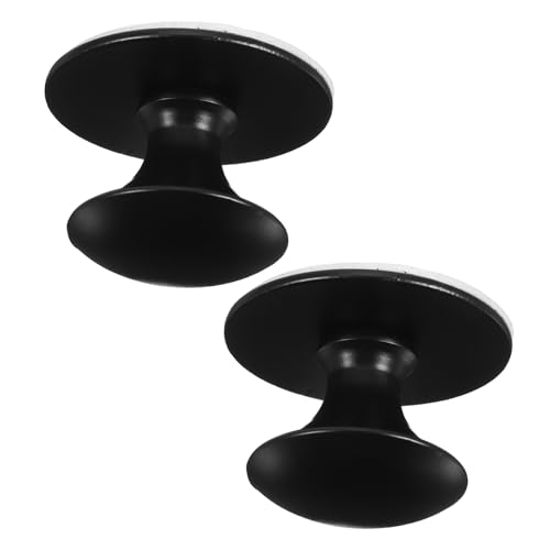 DOITOOL 2 Stück Badezimmer Handlauf Selbstklebender Kühlschrankgriff Schrank Hardware Zuggriff Für Glastüren Mit Saugnapf Glastür Zuggriff Dekoration Saugknöpfe Schwarzer von DOITOOL