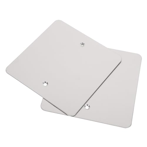 DOITOOL 2 Stück Edelstahl Abdeckplatte für Steckdosen und Elektroverteiler Glatte Oberfläche Einfache Reinigung Wandlochabdeckung für Ungenutzte Steckdosen und Kabeldurchführung Robust von DOITOOL