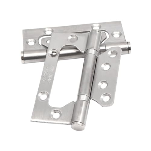 DOITOOL 2 Stück Edelstahl Türscharnier Verdicktes Geräuschloses Flachband scharnier Rostfrei Langlebig Leises Scharnier für Türen Fenster Möbel Vielseitiges Faltscharnier für Zuhause von DOITOOL