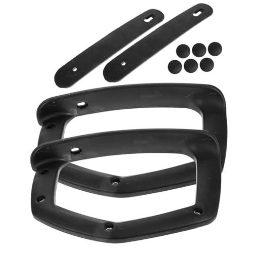 DOITOOL 2 Stück Gaming Stuhl Zubehör Kissen Lendenwirbelsessel Sessel Samt Esszimmerstuhlbezüge Büro Schreibtischzubehör Armlehne Neigbare Stuhlbein Bodenschoner Pp Kunststoff Schwarz von DOITOOL