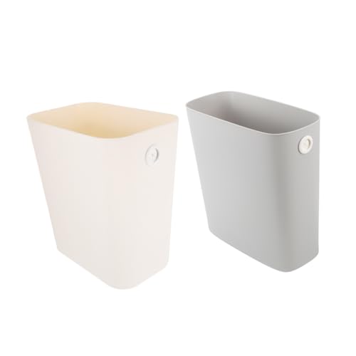 DOITOOL 2 Stück Haushaltsmülleimer Rechteckiger Mülleimer Und Toiletteneimer Recyclingbehälter Badezimmer Mülleimer Toiletteneimer Mülleimer Für Wohnheime Unter Der Spüle von DOITOOL