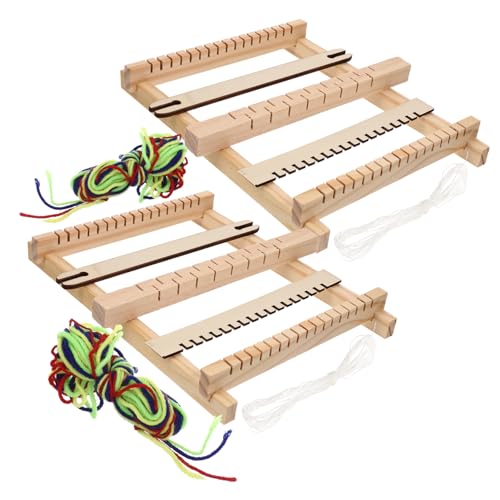 DOITOOL 2 Stück Kleiner Webstuhl Werkzeug Handstrickmaschine kleine Weberei ab Webstuhl für Anfänger Webstühle für Weben für Strickset für Bambus von DOITOOL