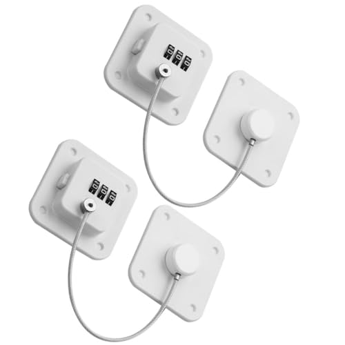 DOITOOL 2 Stück Kühlschrank Schloss mit Code Kindersichere Schubladensicherung aus Abs Edelstahl PVC ohne Bohren Einfache Montage Sichere Fridge Lock für Kühlschrank Gefrierschrank DOITOOL 2 Stück Kühlschrank Schloss mit Code Kindersichere Schubladensicherung aus Abs Edelstahl PVC ohne Bohren Einfache Montage Sichere Fridge Lock für Kühlschrank Gefrierschrank von DOITOOL