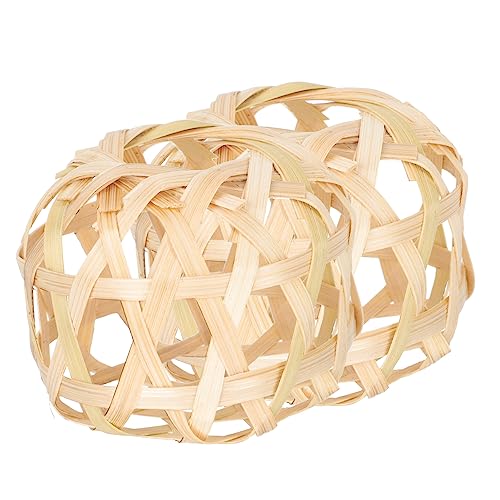 DOITOOL 2 Stück Lampenschirm Kleine Gewebte Lampenabdeckung für Laternen Rustikaler Boho Stil Handgefertigt Lampenschirm für Tischlampe Schlafzimmer Dekoration von DOITOOL