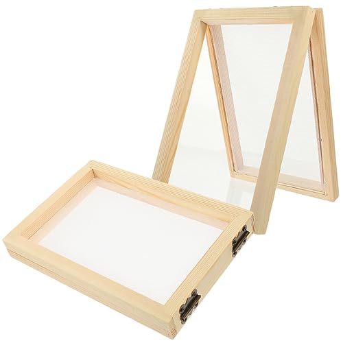 DOITOOL Holzkunst-bilderrahmen-materialpaket 2 Stück Papierherstellungsform Büttenstaffelei Papierrolle Für Jungen Und Mädchen DOITOOL Holzkunst-bilderrahmen-materialpaket 2 Stück Papierherstellungsform Büttenstaffelei Papierrolle Für Jungen Und Mädchen von DOITOOL