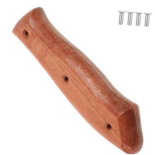 DOITOOL 2 Stück Messergriff Holz Ersatzgriff mit Nieten Ergonomischer Rutschfester Küchenmessergriff Massivem Holz für Küchenmesser Einfach zu Montierender Griffersatz Vielseitig für von DOITOOL