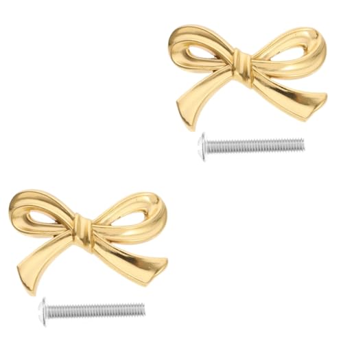 DOITOOL 2 Stück Messing Möbelknopf im Schleifen Design Vielseitiger Schrankknopf für Kommode Schuhschrank Kleiderschrank und Bücherregal Gebürstetes Goldfinish Einfach zu Montieren für DOITOOL 2 Stück Messing Möbelknopf im Schleifen Design Vielseitiger Schrankknopf für Kommode Schuhschrank Kleiderschrank und Bücherregal Gebürstetes Goldfinish Einfach zu Montieren für von DOITOOL